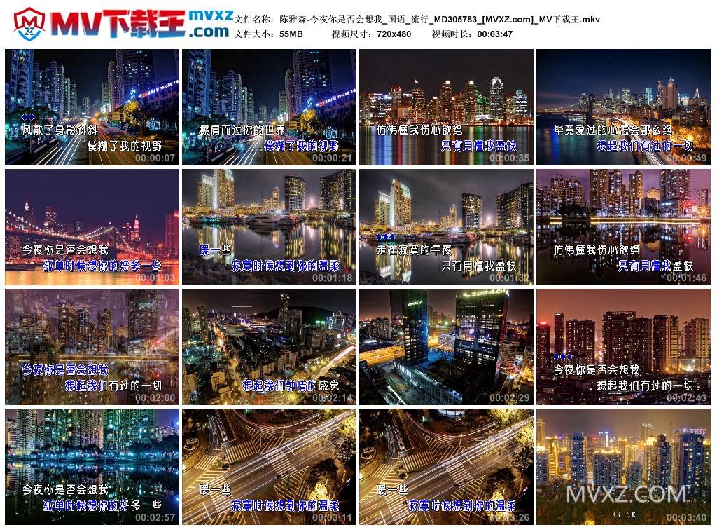 陈雅森-今夜你是否会想我_国语_流行_MD305783